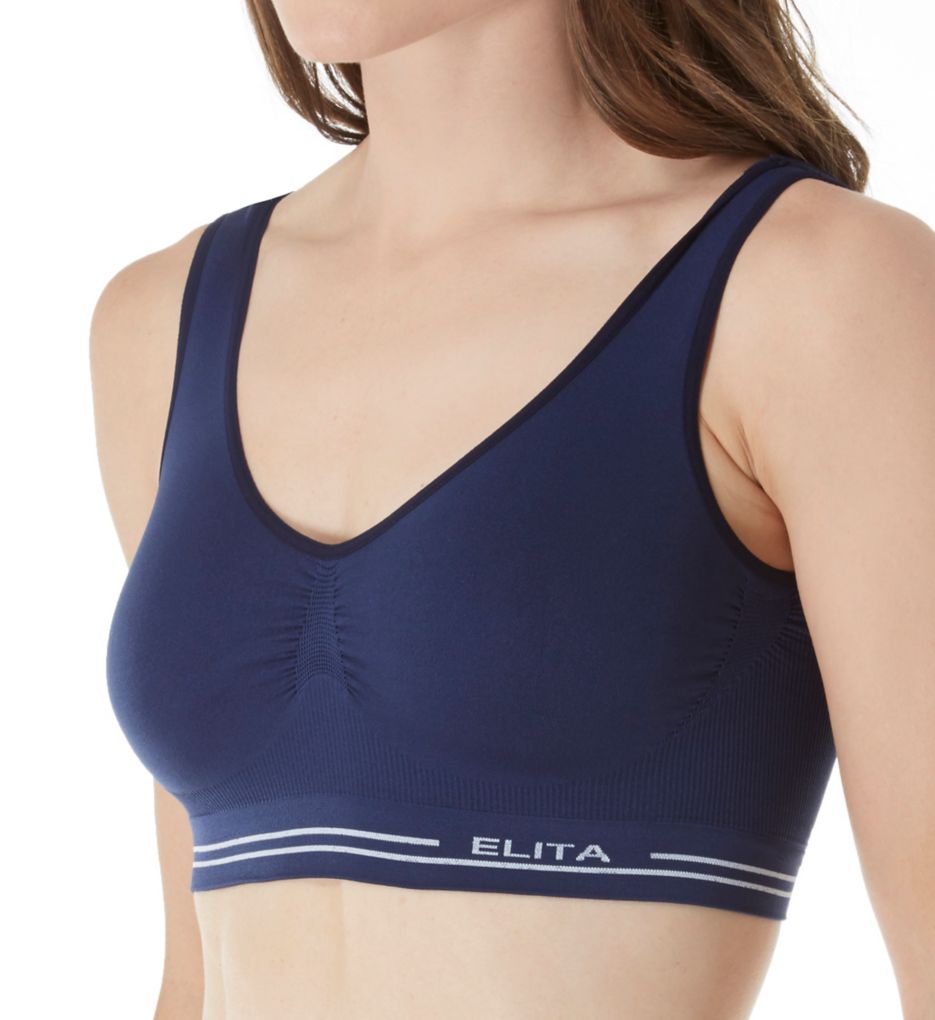 Elita® Signature Seamless Molded Crop Top Bra S858 Elita® Signature Seamless Molded Crop Top Bra S858